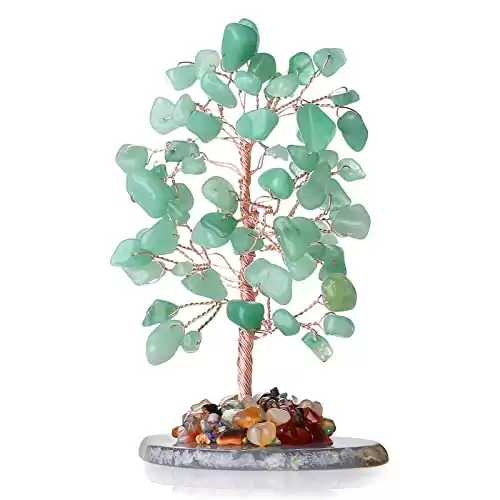 Green Healing Crystal Tree of Life