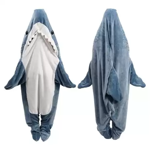 Wearable Shark Blanket Onesie