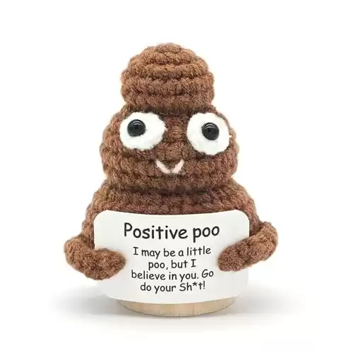 Handmade Knitted Wool Positive Poo